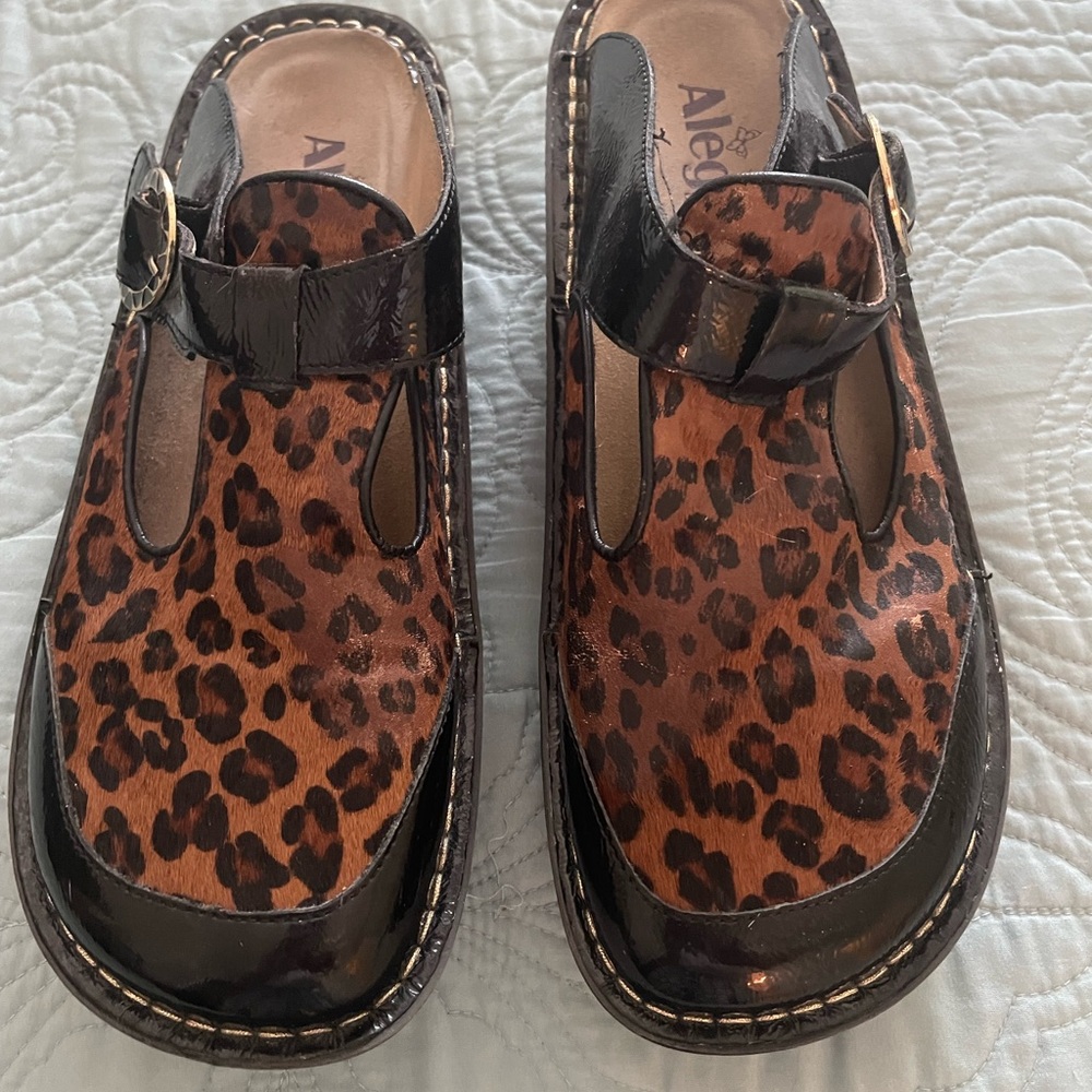 Alegria slip on leather shoes. Size 40  or American size 10. Gently used